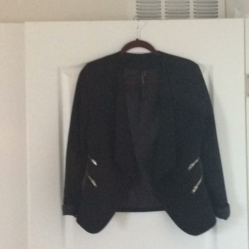 Renee C Black Blazer side zips